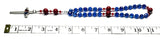 Anglican Prayer Beads Rosary - Red & Blue Heart Cross