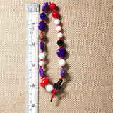 Lutheran Wreath of Christ Prayer Beads Rosary - Red & White Mushroom, Purple