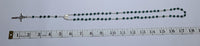 Rosary (Catholic) Czech Emerald Green Beads, St. Benedict Crucifix