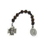 Catholic Pocket Chaplet Rosary - St. Florian (Patron St of Firefighters) 9 Beads
