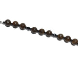 up-close of  bronzite beads