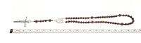length of Catholic Rosary - Mahogany Obsidian, Divine Mercy, Nail Crucifix