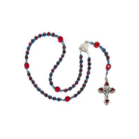 Catholic Rosary - Rose Rosary, Garnet Red, Azzurro (Blue) Rosebud