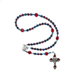 Catholic Rosary - Rose Rosary, Garnet Red, Azzurro (Blue) Rosebud