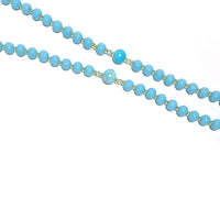 Catholic Rosary - Aqua/Turquoise Color Glass Beads and Jade Beads