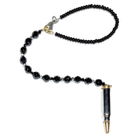Rearview Mirror Car Charm - Silver & Gold Tone Bullet (Faux)