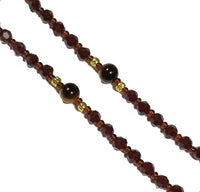 Catholic Rosary - Burgundy / Brown Glass Beads, Tiger-eye (Tiger's Eye)