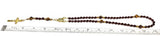 Catholic Rosary - Burgundy / Brown Glass Beads, Tiger-eye (Tiger's Eye)