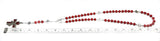 18 1/4 inch red rosary - confirmation