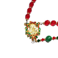 Catholic Rosary - Christmas, Red Green, Gold, Silver