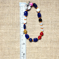 Length of Lutheran Wreath of Christ Prayer Beads Rosary - Baseball, Indigo Blue, Orange, Houston Team