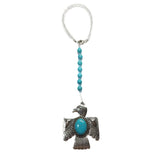 Rearview Mirror Car Charm - Turquoise Howlite Thunderbird Brooch/Pin