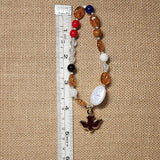 Lutheran Wreath of Christ Prayer Beads Rosary - White AB Flower, Holy Spirit