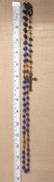 Catholic Rosary - Blessed Mother, Bronze Chain, Satin Blue Beads