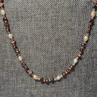 Pearl Necklace - Earth Toned Cultured Freshwater Pearls
