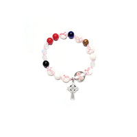 Lutheran Wreath of Christ Prayer Beads Rosary - Pink Ribbons Awareness