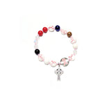 Lutheran Wreath of Christ Prayer Beads Rosary - Pink Ribbons Awareness