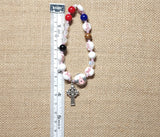 Lutheran Wreath of Christ Prayer Beads Rosary - Pink Ribbons Awareness